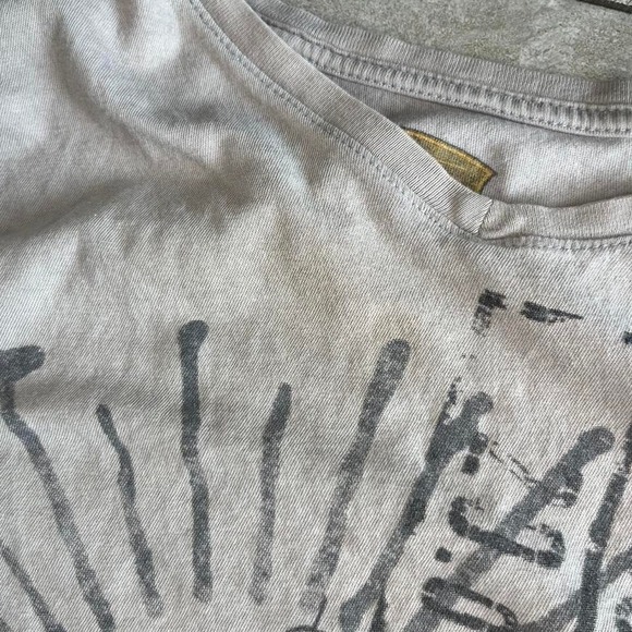 Foundry Supply Co Mens 2XL Grey Graphic Tee Airplane Blueprint Distressed Shirt - Picture 7 of 8